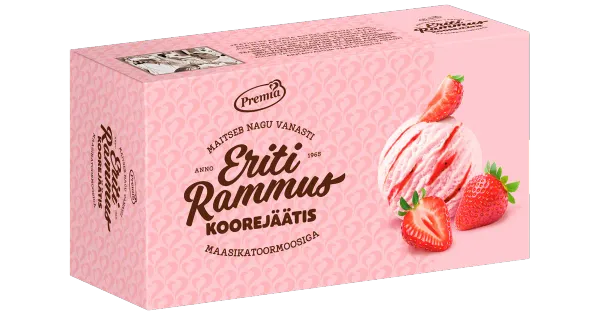 Eriti Rammus Maasika-Koorejäätis maasikatoormoosiga 480 g/1 l