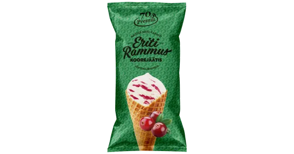 Eriti Rammus Vanilli-Koorejäätis Jõhvikamoosiga 110 g /200 ml