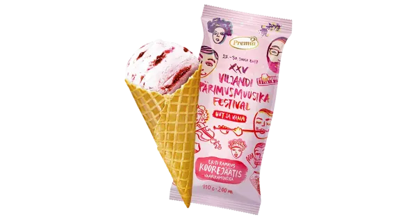 Eriti Rammus Vanilli-Vaarikajäätis 200 ml