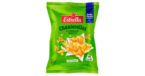 Estrella kartulikrõpsud  kukeseente ja juustumaitselised, siledalõikelised, 170 g