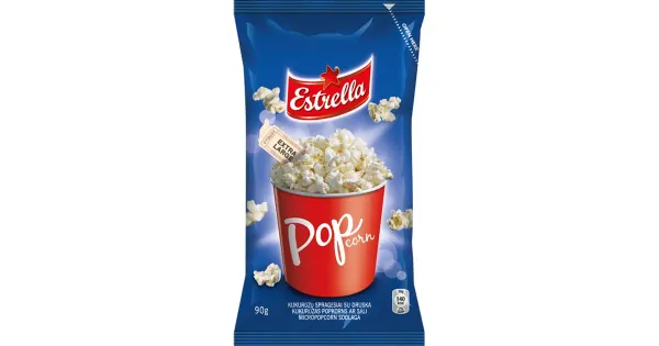 ESTRELLA Mikropopkorn soolaga 90 g