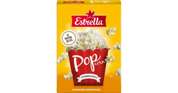 Estrella Mikropopkorn võimaitseline 3-pakk 240g