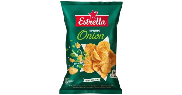 Estrella sibulamaitselised sakilised kartulikrõpsud 130 g