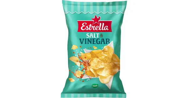 Estrella soola- ja veiniäädikamaitselised kartulikrõpsud 275 g