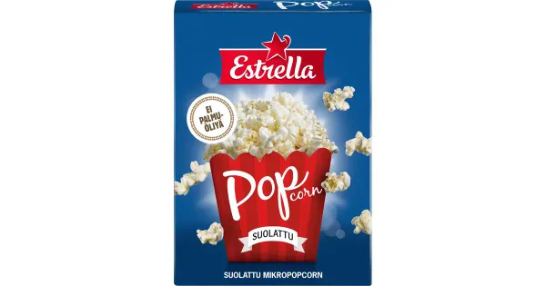 Estrella soolaga Mikropopkorn 3-pakk 240g