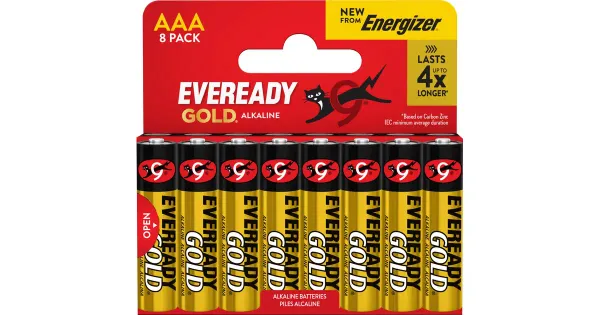 Eveready leelispatarei Gold AAA 8 tk