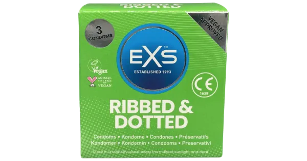 EXS Ribbed&Dotted kondoomid 3tk