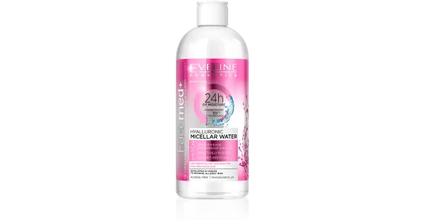 Facemed mitsellaarvesi Eveline Cosmetics hüaluroonhappega 3in1 400ml