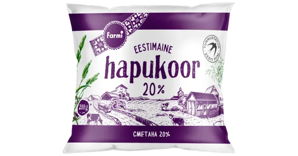 Farmi hapukoor 20%, 200 g