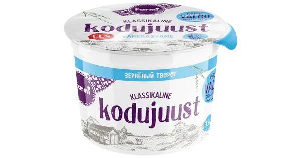Farmi Kodujuust väherasvane, laktoosivaba 330 g
