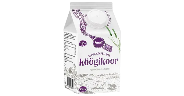 Farmi Köögikoor 15%, laktoosivaba 400 ml