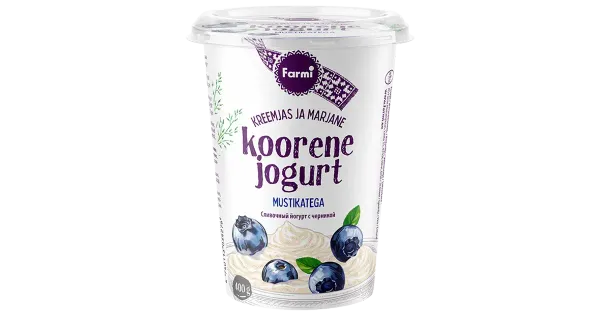 Farmi Koorene mustikajogurt, 400 g