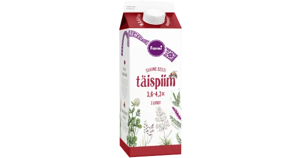 Farmi Täispiim 3,6%-4,2%, 2 l