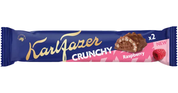 Fazer Crunchy vaarikatäidisega šokolaadibatoon 50g