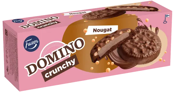 Fazer Domino crunchy choco nougat küpsised 150g