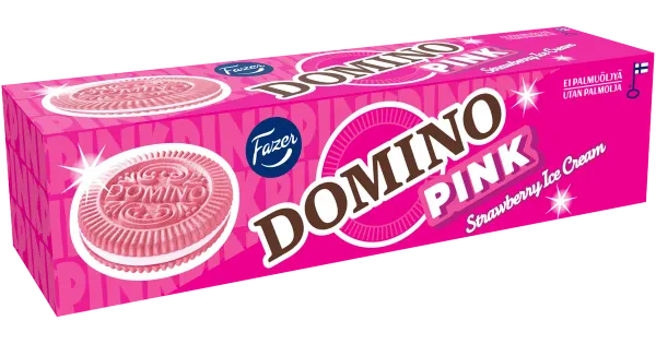 Fazer Domino küpsised maasikamaitselise täidisega 175g