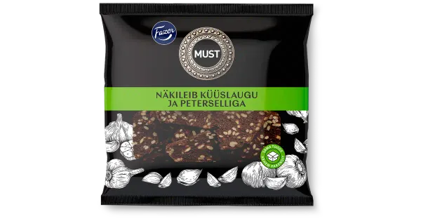 Fazer must näkileib küüslaugu ja peterselliga 150 g