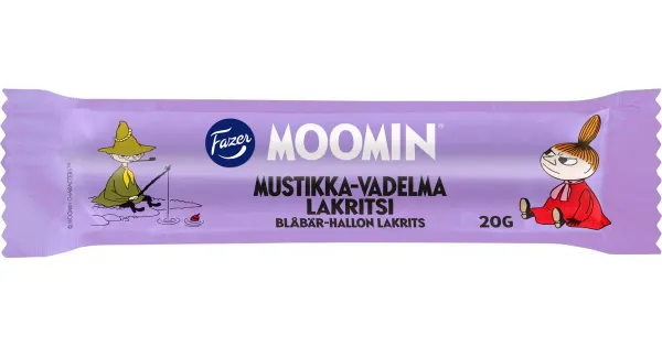 Fazer Muumi mustika-vaarika lagritsabatoon 20g