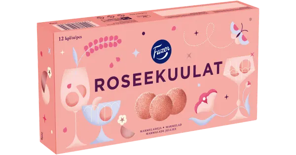 Fazer Roseekuulid marmelaadide kommikarp 260 g