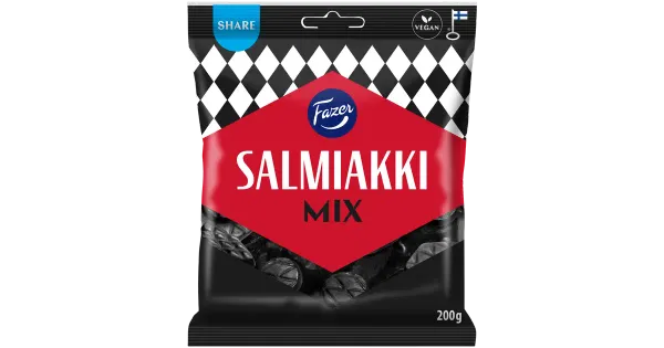 Fazer Salmiakki Mix kommipakk 200 g
