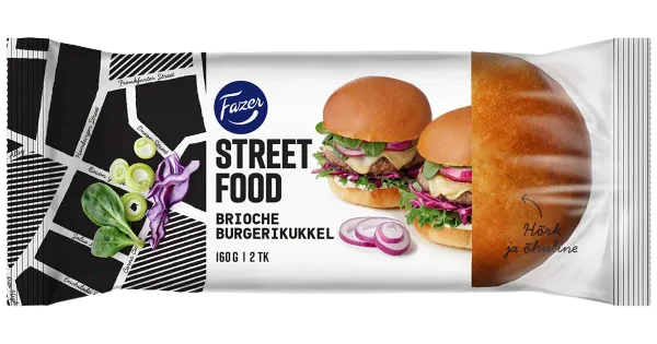 FAZER STREET FOOD BRIOCHE BURGERIKUKKEL 160 G