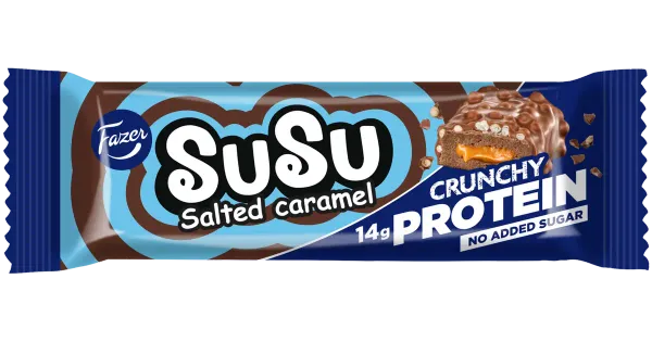 Fazer Susu Crunchy proteiinibatoon Soolakaramell  45g
