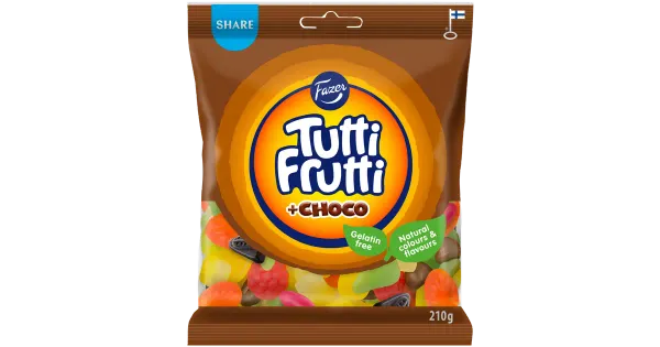 Fazer Tutti Frutti Choco kommikott 210 g