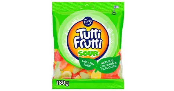 Fazer Tutti Frutti Sour kummikommid 180 g