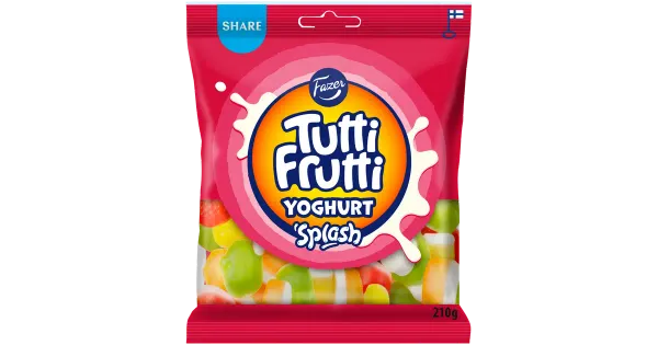 Fazer Tutti Frutti Yoghurt Splash kommikott 210g