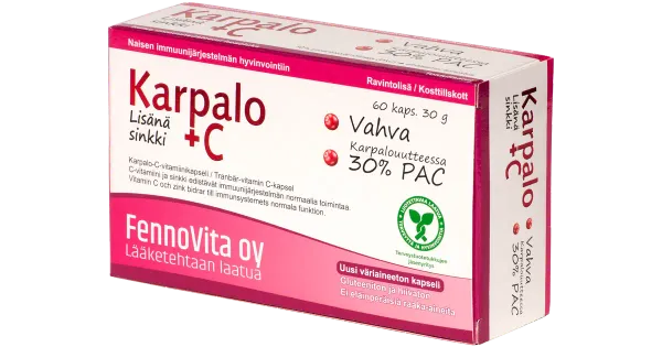 Fennovita toidulisand jõhvikad + C-vitamiin 60 tk 30 g