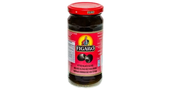 Figaro mustad oliivid kivideta 240/110 g