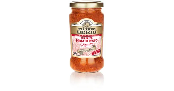 Filippo Berio Vegan päikesekuivatatud tomatitega pesto 190g