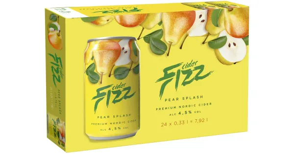 Fizz Pear Splash siider 4,5%vol 24x330 ml kohver
