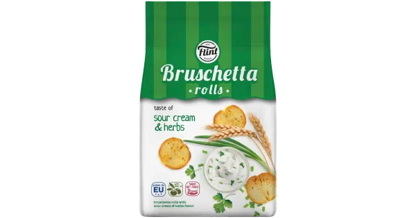 Flint bruschetta rolls hapukoore- ja ürdimaitselised saiakrõpsud 65g