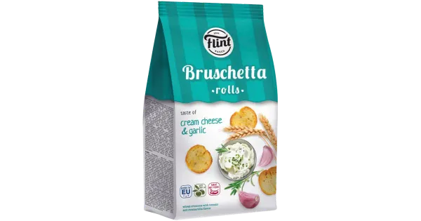 Flint bruschetta rolls toorjuustu- ja küüslaugumaitselised saiakrõpsud 65g