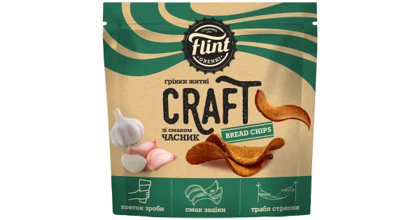 Flint Craft Grenki küüslaugumaitselised lainelised leivakesed 80g