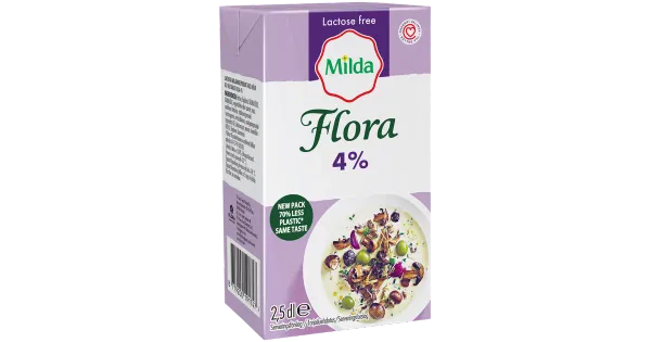 Flora lahja ja paks kaste toiduvalmistamiseks 4%, 250 ml