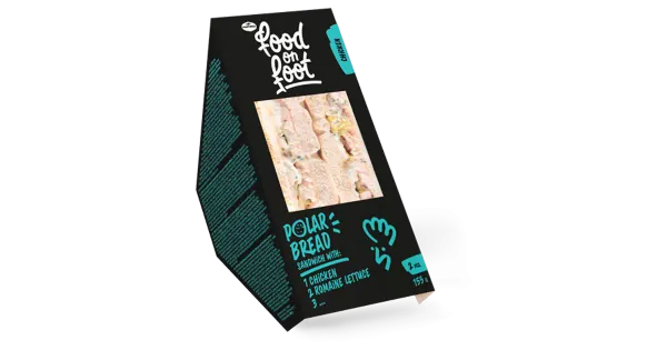 FOOD ON FOOT Polar bread võileib kana ja rooma salatiga 155 g