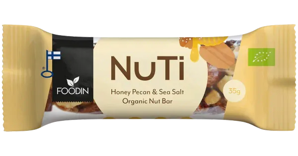 Foodin Nuti pähklibatoon, mee-pekaanipähkli-meresoola, mahe 35g