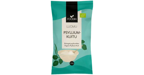Foodin ökoloogilised teelehe seemnekestad (psüllium), 120 g