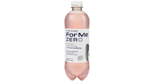 For Me Zero maasika- ja leedriõiemaitseline suhkruvaba kofeiinijook 500 ml