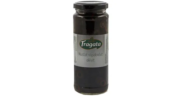 Fragata mustad viilutatud oliivid 330/198 g
