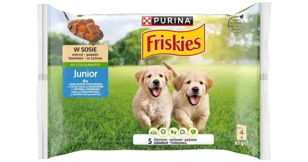 Friskies koeraeine Junior kana 4x85g
