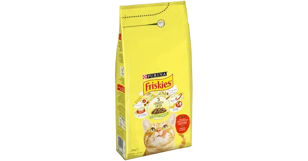 Friskies kuivtoit kassidele veise-, kanaliha ja köögiviljaga 2 kg