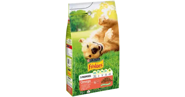 Friskies täissööt koertele veiseliha ja kalaga Omega 3 3 kg