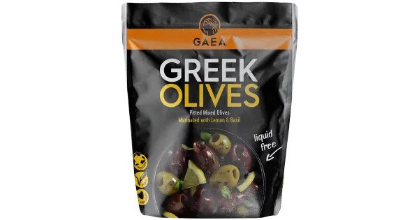 Gaea  marineeritud kivideta oliivide segu 150 g