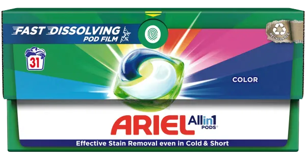 Geelkapslid Ariel Color 31tk