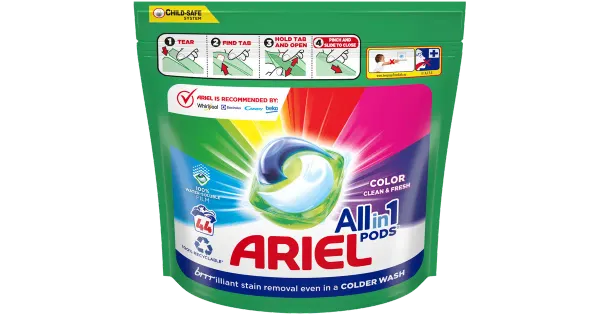 Geelkapslid Ariel Color 44Tk