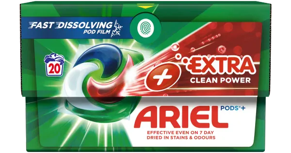 Geelkapslid Ariel Extra Clean 20tk