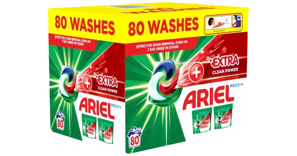 Geelkapslid Ariel Extra Clean 80tk